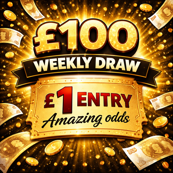 Weekly Draw- £100 Cash! Low amount of tickets! featured image