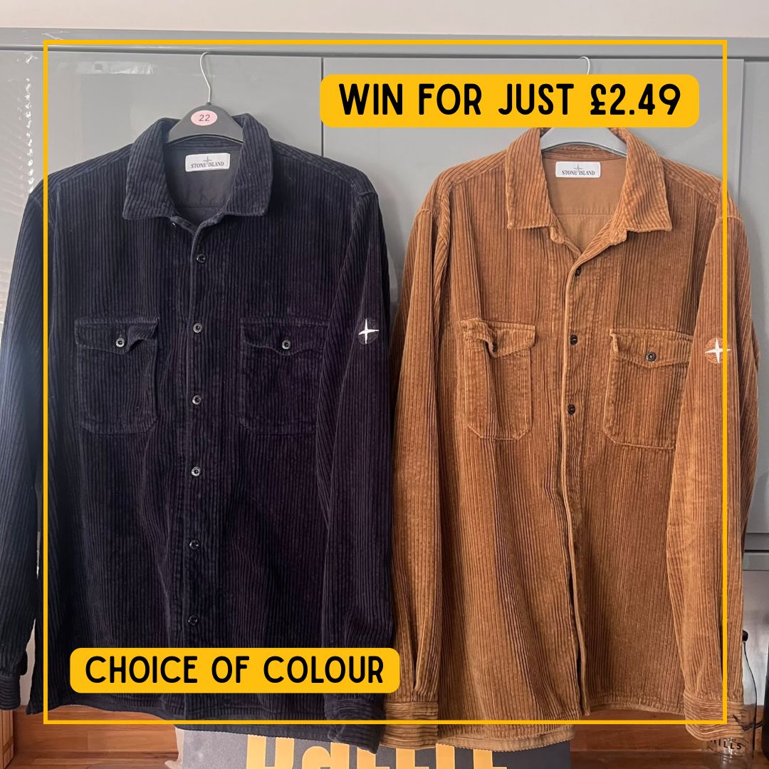 Stone Island Long Sleeved Corduroy Shirt - 2XL featured image