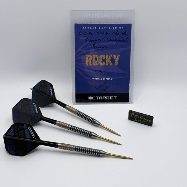 LIVE DRAW · JOSH ROCK MATCH USED DARTS WITH COA (PLAYERS CHAMPIONSHIP FINALS)