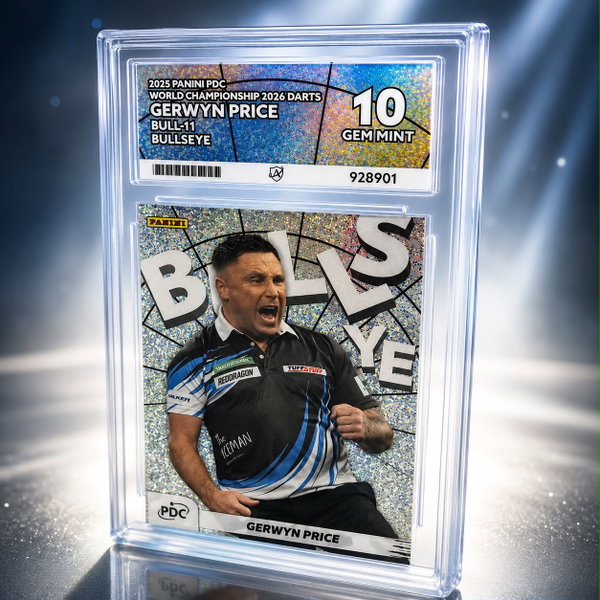 LIVE DRAW · GERWYN PRICE BULLSEYE CASE HIT PANINI CARD - ACE 10 GEM MINT