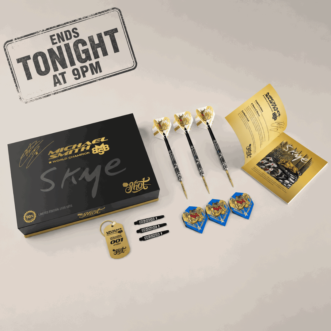 LIVE DRAW · MICHAEL SMITH WORLD CHAMPION LIMITED EDITION DART SET SKYE featured image