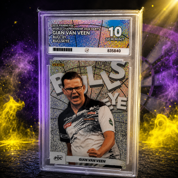 LIVE DRAW · GIAN VAN VEEN BULLSEYE CASE HIT PANINI CARD - ACE 10 GEM MINT