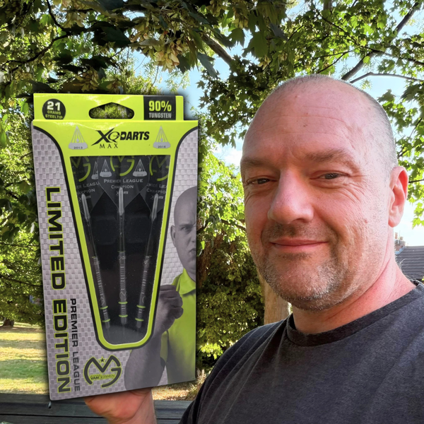LIVE DRAW · RARE MICHAEL VAN GERWEN XQ MAX PREMIER LEAGUE LIMITED EDITION DARTS (501 SETS MADE)