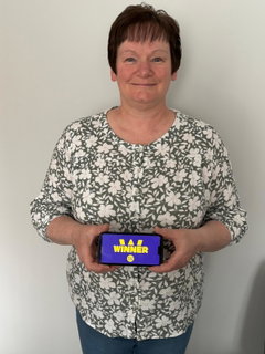 Winner Linda Davidson, Peterhead background