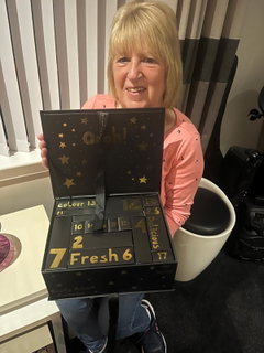 Winner Fiona Heddle, Peterhead background