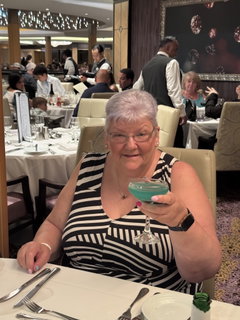 Winner June Mitchell, Aberdeen background