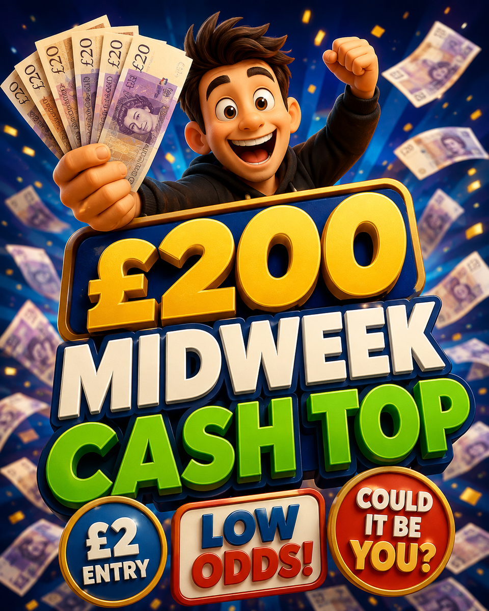 £200 MIDWEEK CASH TOP UP ENDS WEDNESDAY featured image