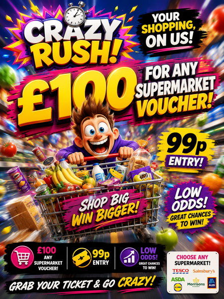 £100 Supermarket voucher OR £75 cash Alternative ends Tuesday 99p entry featured image