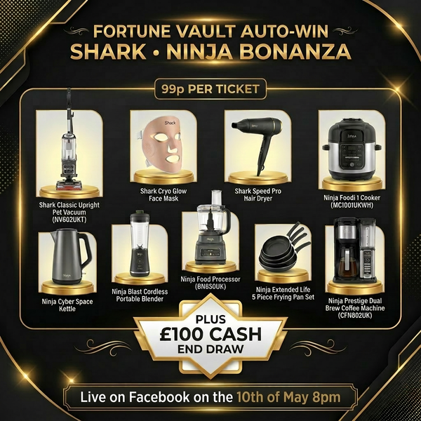 WIN INSTANTLY β NINJA & SHARK PRIZES - FOR ONLY 99P. featured image