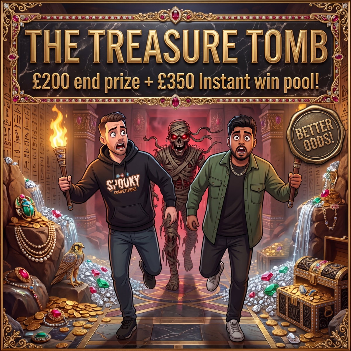 The Treasure Tomb £200 End Prize £350 instant win pool! low ticket count!! featured image