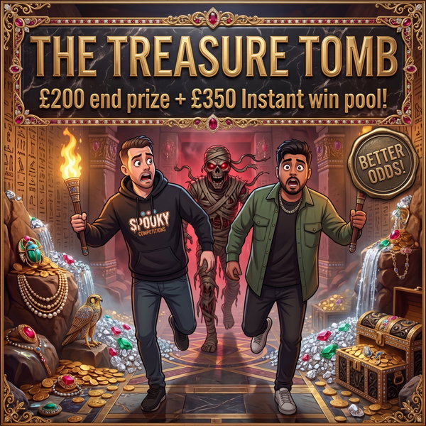 The Treasure Tomb £200 End Prize £350 instant win pool! low ticket count!! featured image