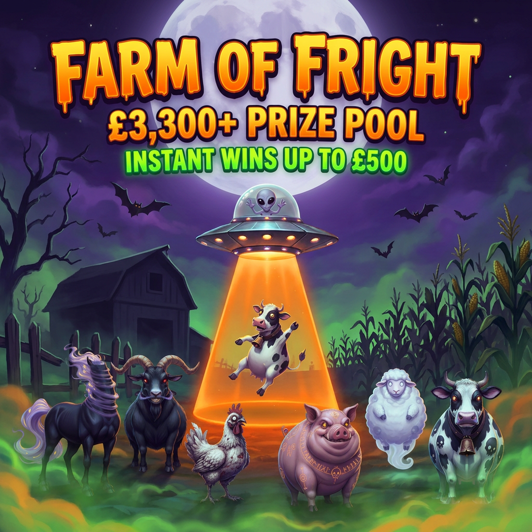 FARM OF FRIGHT 👽🌾 | £250 End Prize | £2,925 Cash Instants | Just 95p! 🐄💀 featured image
