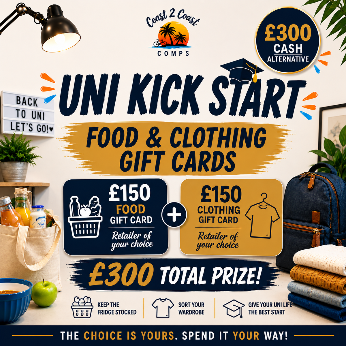 Uni Kick Start - £300 Food & Clothing Gift Cards featured image