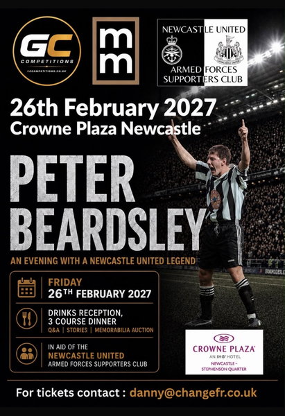 WIN 2 x VIP tickets and more for The Peter Beardsley Dinner at Crowne Plaza Newcastle featured image
