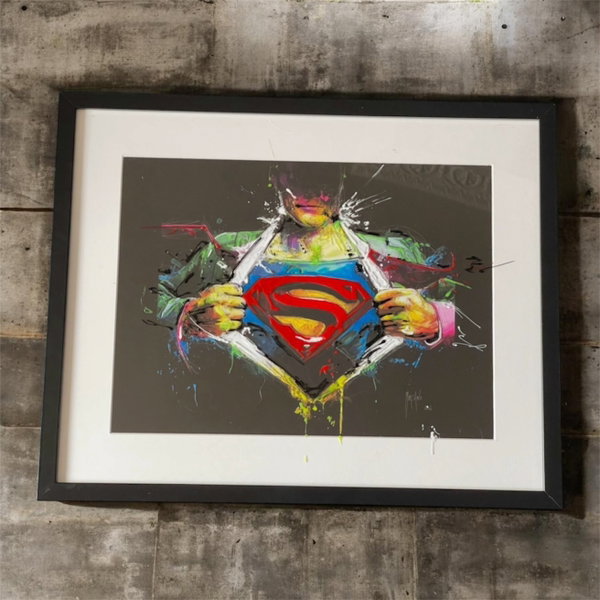 Superman stunning liquid art framed display. Awesome 3d effect, hand finished LOOK featured image