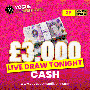 Win £3,000 Cash for 3p