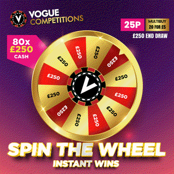 80 x £250 Instant Wins