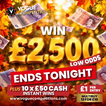 WIN £2,500 CASH - LOW ODDS