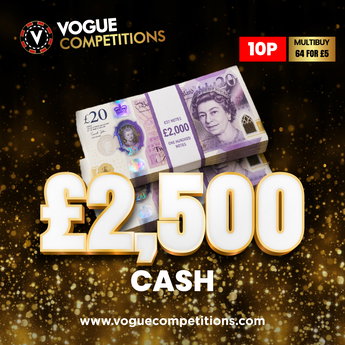 Win £2,500 Cash for 10p