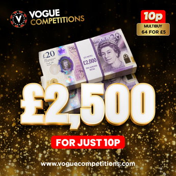 Win £2,500 Cash for 10p