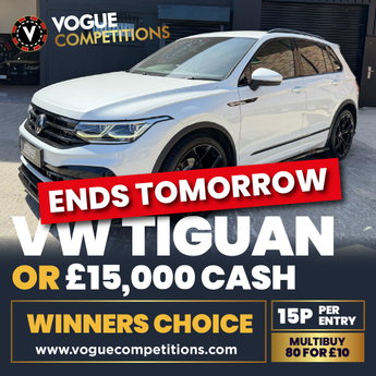 Win A VW Tiguan or £15,000 Cash