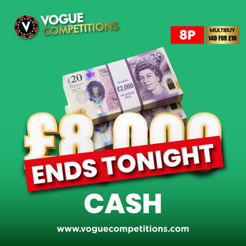 Win £8,000 Cash for 8p