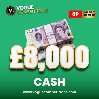 Win £8,000 Cash for 8p