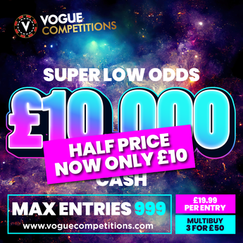 WIN £10,000 CASH - SUPER LOW ODDS