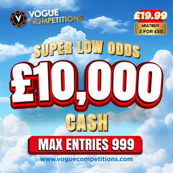 Win £10,000 Cash - Super Low Odds