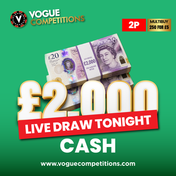 Win £2,000 Cash for 2p!