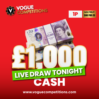 Win £1,000 Cash for 1p