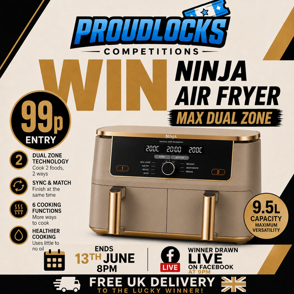 🏆 Win a Shark Ninja Max Dual Zone Air Fryer 9.5L – Beige & Gold Edition Just 99p! 🏆 featured image