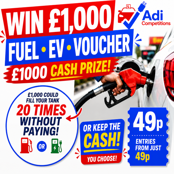 Win £1000 Cash Towards Your Petrol, Diesel, & EV Costs featured image