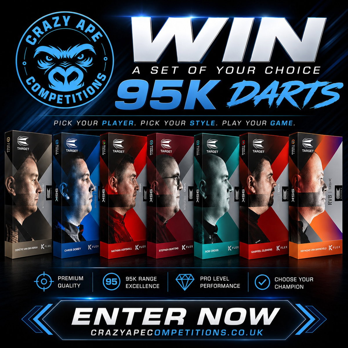 WIN A CHOICE OF 95K DARTS featured image