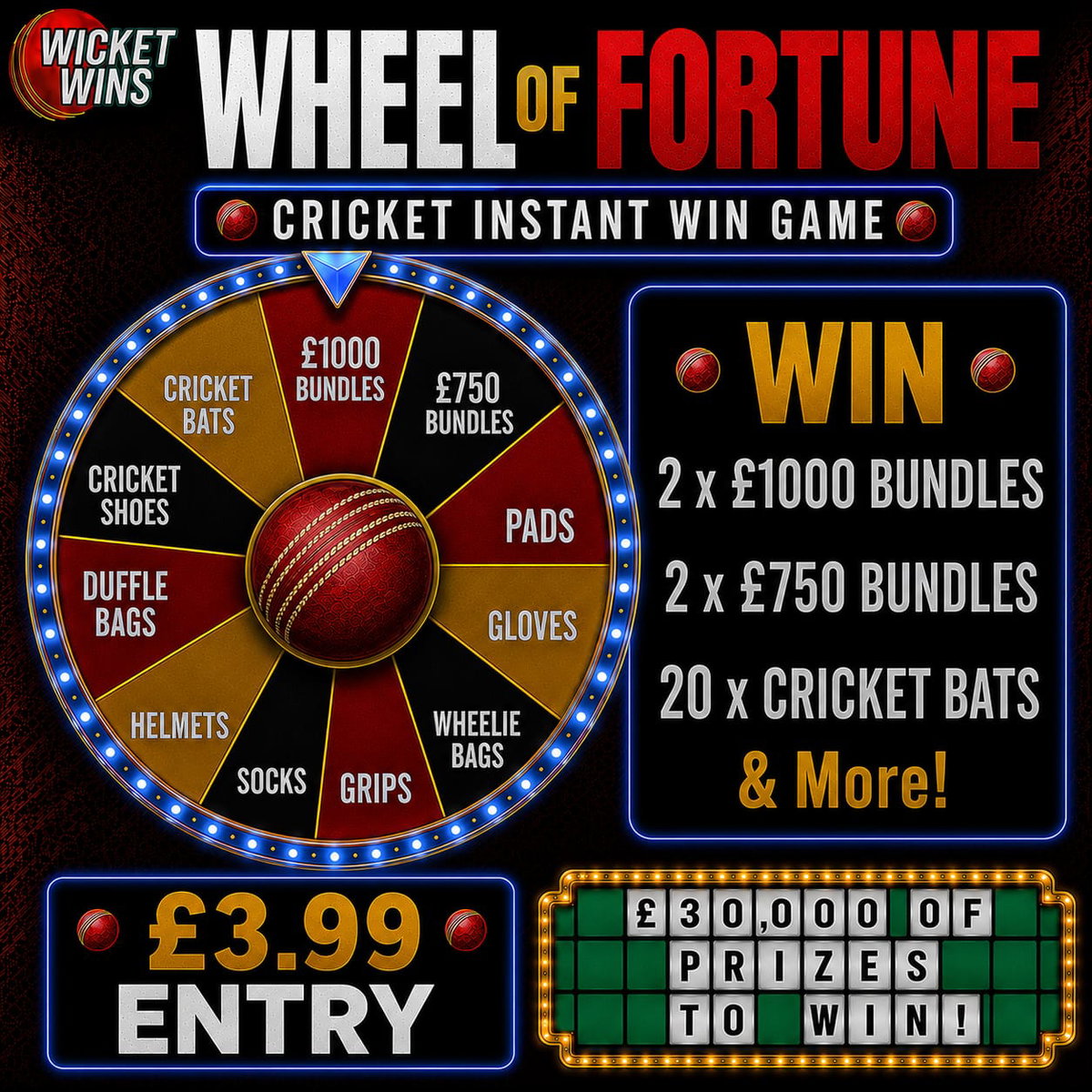 Wheel of Fortune - £30,000 of Prizes Including 2 x £1000 Bundles! featured image