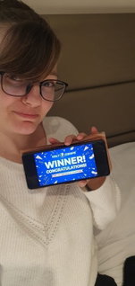 Winner Hayley Lavender background