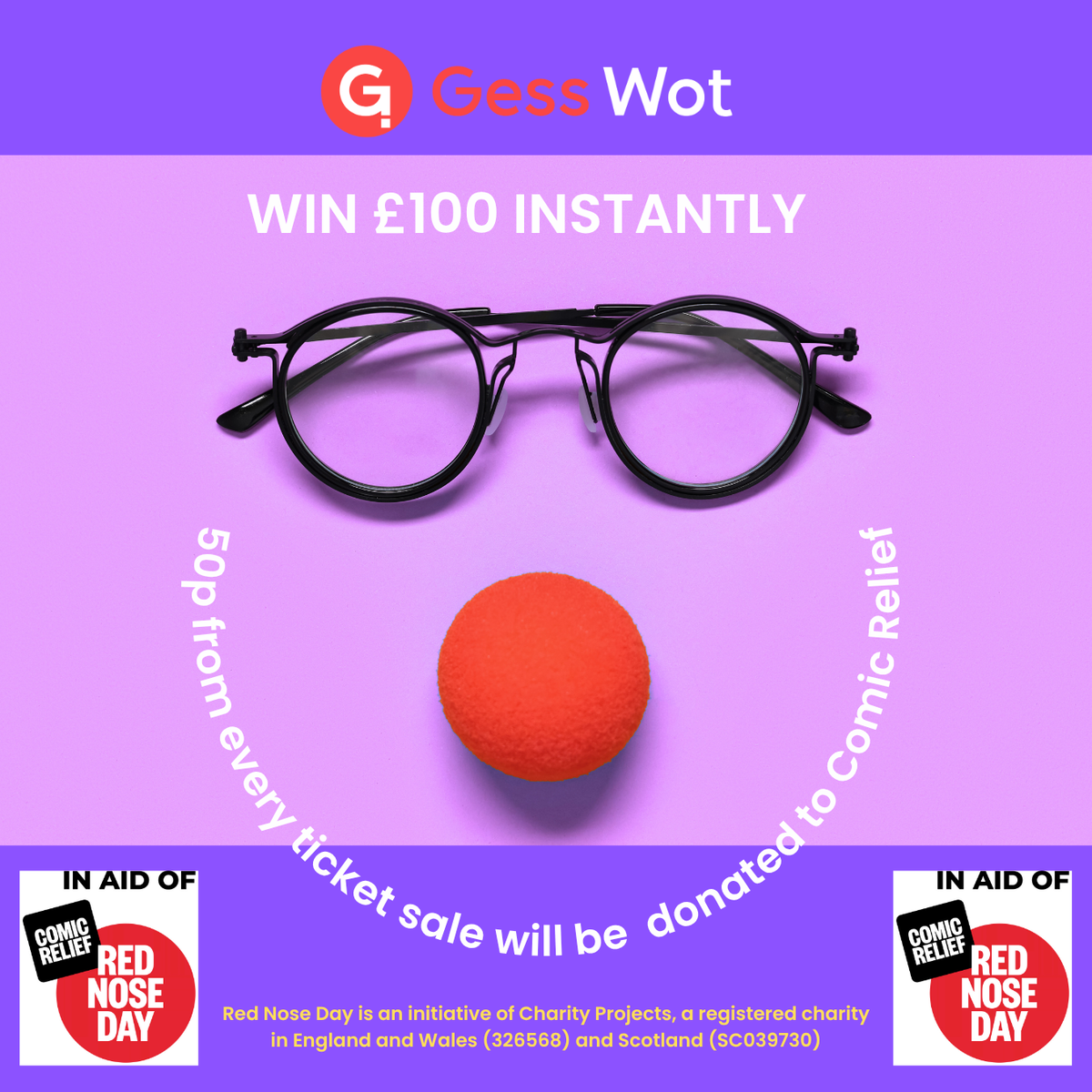£3,000 Red Nose Day Instant Wins featured image