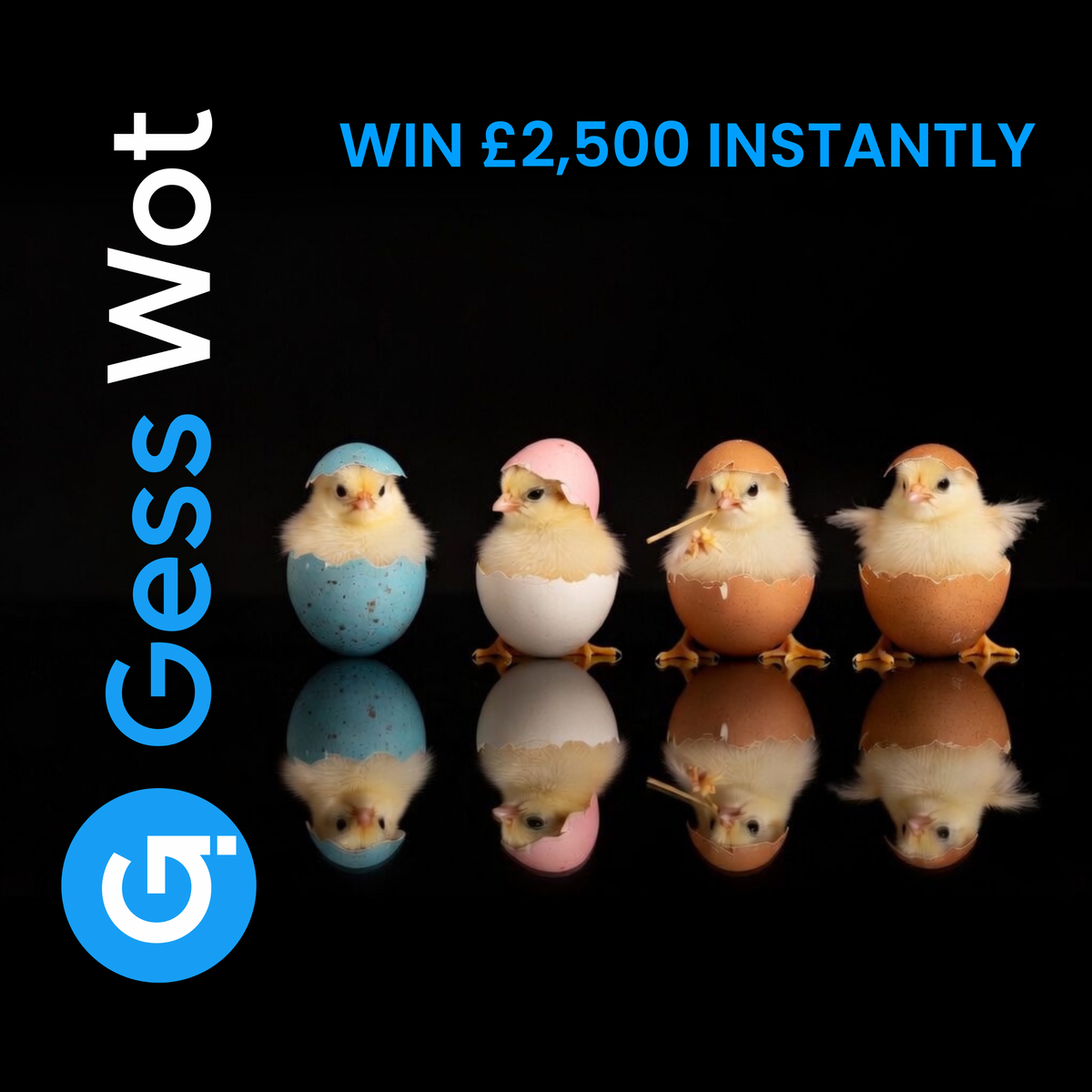 Win Win up to £2,500 Intantly - Easter Egg Hunt from GessWot - £2.00 entry