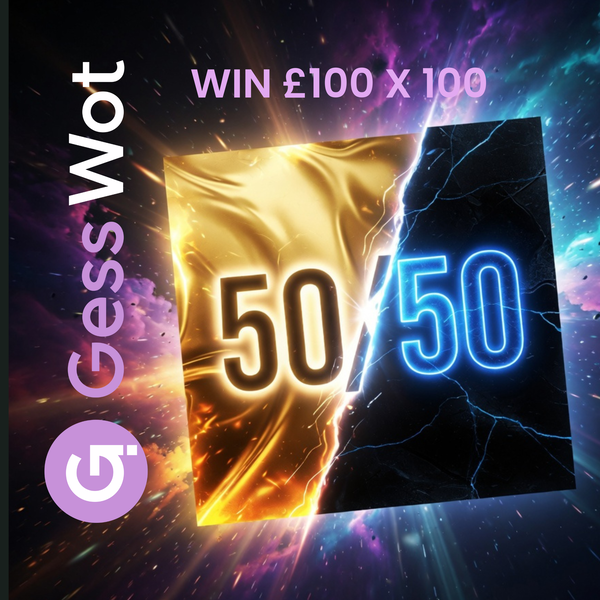 Win £100 x 100 - 50/50 featured image