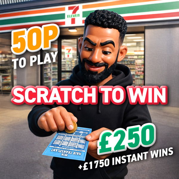 50p Scratch to Win - £1750 Instants