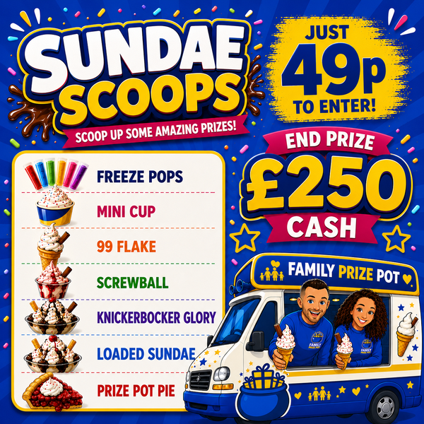Sundae Scoops! £250 END PRIZE + £1.3K INSTANTS! featured image