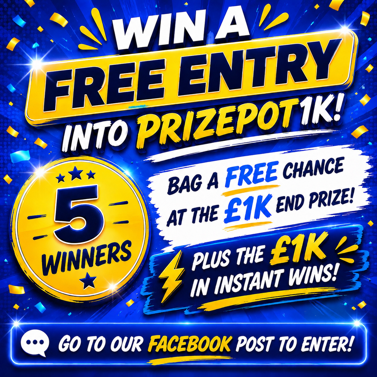 WIN FREE CHANCES At The Prize Pot £1K! featured image