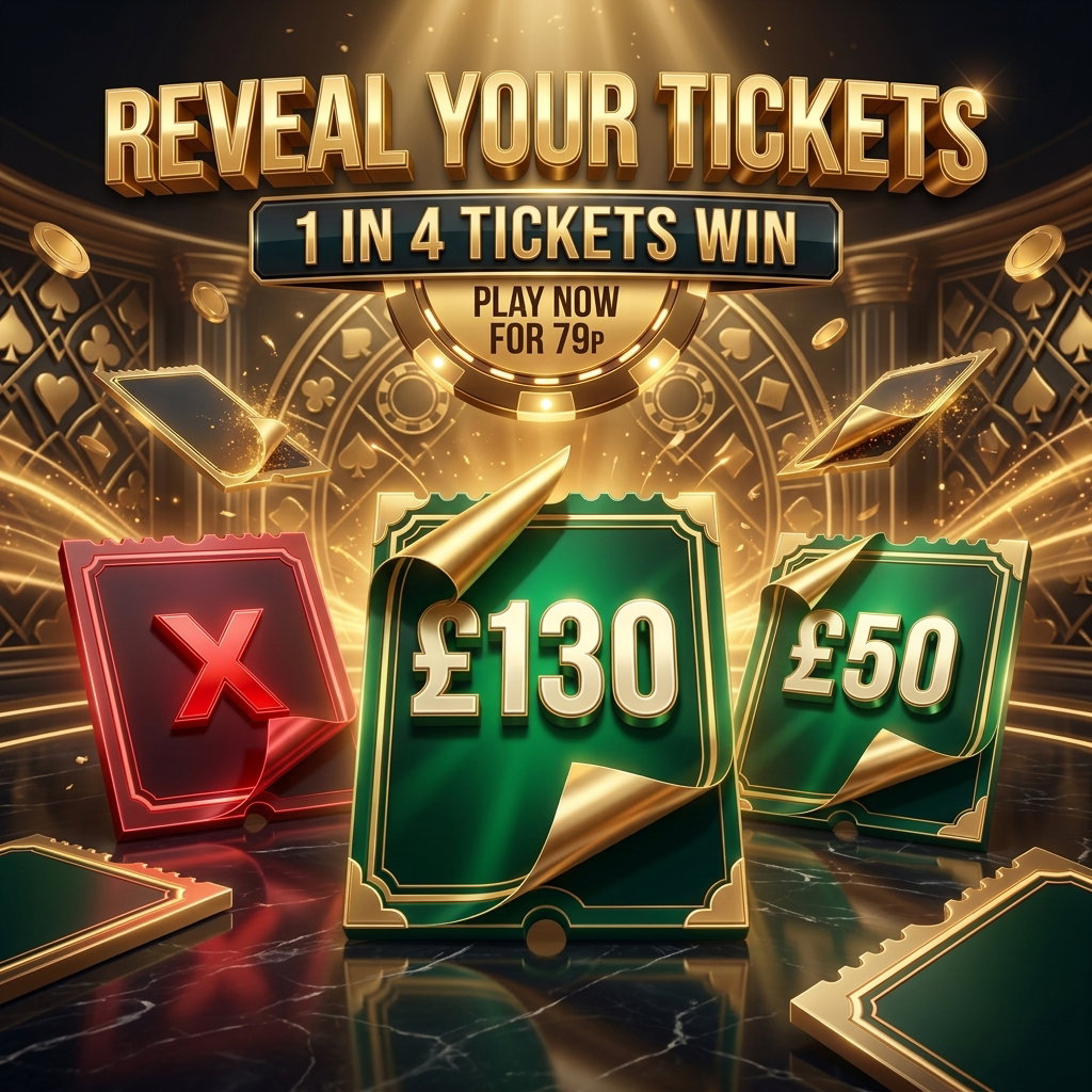 REVEAL YOUR TICKETS! WIN UP TO £130 INSTANTLY! featured image