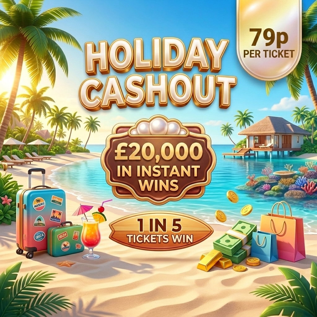 HOLIDAY CASHOUT! £20,000 IN INSTANT WINS! (1 IN 5 TICKETS WIN!) featured image