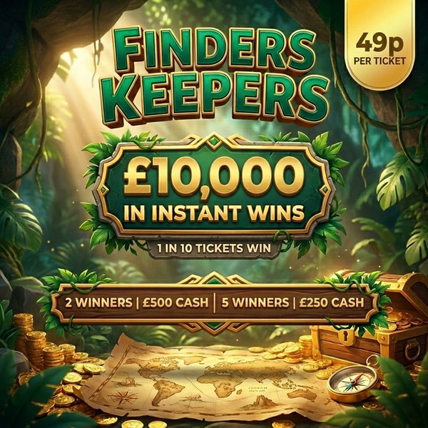 FINDER'S KEEPERS! £10,000 IN INSTANT WINS! (1 IN 10 TICKETS WIN) featured image