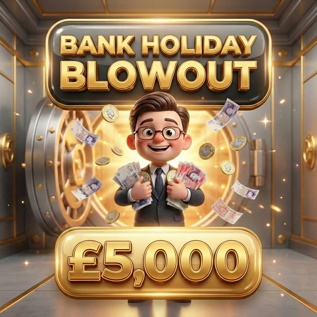 BANK HOLIDAY BLOWOUT! £5,000 IN INSTANT WINS! (1 IN 5 TICKETS WIN!) featured image