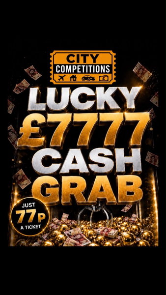 LUCKY £7777 CASH GRAB INSTANT WIN!! 77P PER PLAY featured image