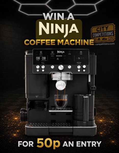 WIN A NINJA LUXE COFFEE MACHINE, BARISTA COFFEE AT HOME! ONLY 50P! featured image